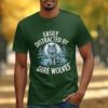 0167a01b-4d6a-4997-87de-a6a4089bf3e9 Easily Distracted By Dire Wolves T-Shirt, Moonlit Forest Wolf Graphic Tee, Perfect Gift for Wolf Lovers, Unique Wildlife Shirt