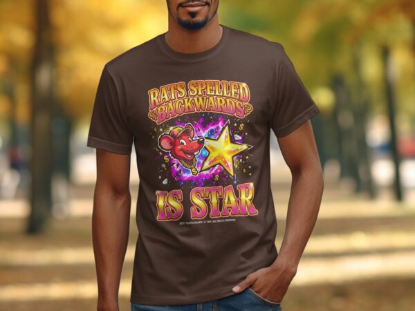 1a745ff9-6f38-4772-8d74-1bef16763548 Rats Spelled Backwards Is Star T-Shirt, Y2K Aesthetic Funny Graphic Tee, Retro Mouse Streetwear Shirt, Ironic Quote Apparel, Sarcastic Gift
