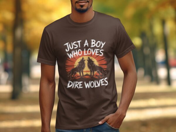 1cd01a2f-bd85-40cf-a2cf-d2fb6c284652 Just A Boy Who Loves Dire Wolves T-Shirt, Funny Dire Wolves Shirt, Unique Gift For Dog Lovers, Trendy Casual Tee, Novelty Graphic Top