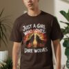 23e0c067-13a5-4d3d-b2f8-66024bc77f8f Just a Girl Who Loves Dire Wolves T-Shirt, Wolf Lover Gift, Dire Wolves Fan Shirt, Animal Lover Tee, Unique Graphic Tee, Casual Wear, Gift