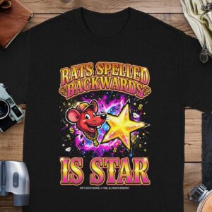 38852ee7-c0e6-4d5a-a349-22b8f31e3617 Rats Spelled Backwards Is Star T-Shirt, Y2K Aesthetic Funny Graphic Tee, Retro Mouse Streetwear Shirt, Ironic Quote Apparel, Sarcastic Gift