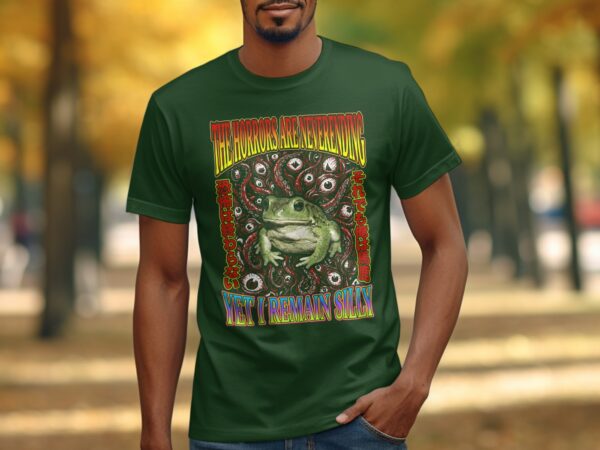 4809a824-1fac-4702-b3ab-13429215ad9d Horrors Are Neverending Yet I Remain Silly Frog T-Shirt, Funny Existential Meme Tee, Dark Humor Gift, Japanese Frog Weirdcore Shirt