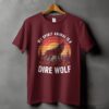 54ec34cb-bc1a-47ab-8fd4-bf581cfc0dfa Wolf Howling Sunset Retro T-Shirt, Vintage Dire Wolf Graphic Tee, Nature Lover Shirt, Cool Gift Idea, Unique Animal Art, Unisex