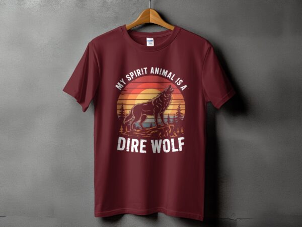 54ec34cb-bc1a-47ab-8fd4-bf581cfc0dfa Wolf Howling Sunset Retro T-Shirt, Vintage Dire Wolf Graphic Tee, Nature Lover Shirt, Cool Gift Idea, Unique Animal Art, Unisex
