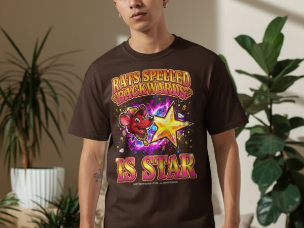 59cce739-80bd-4f5b-8036-3a322a2e729a Rats Spelled Backwards Is Star T-Shirt, Y2K Aesthetic Funny Graphic Tee, Retro Mouse Streetwear Shirt, Ironic Quote Apparel, Sarcastic Gift