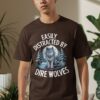 6a37800b-a6cd-4c2d-8683-7c04d238568a Easily Distracted By Dire Wolves T-Shirt, Moonlit Forest Wolf Graphic Tee, Perfect Gift for Wolf Lovers, Unique Wildlife Shirt