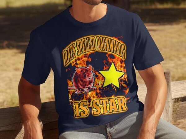 7715d421-8f43-4e66-9c01-c03ed21c9760 Rats Spelled Backwards Is Star Funny T-Shirt, Quirky Wordplay Tee, Humorous Graphic Shirt, Rat Lover Gift