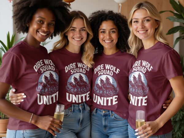 8fe22002-d5f5-4aeb-af9f-e12e026fabff Dire Wolf Squad Unite Howling Wolf Pack Graphic Tee, Cool Wolf Lover Shirt, Wolves Design T-Shirt, Unique Animal Print Tee, Outdoorsy