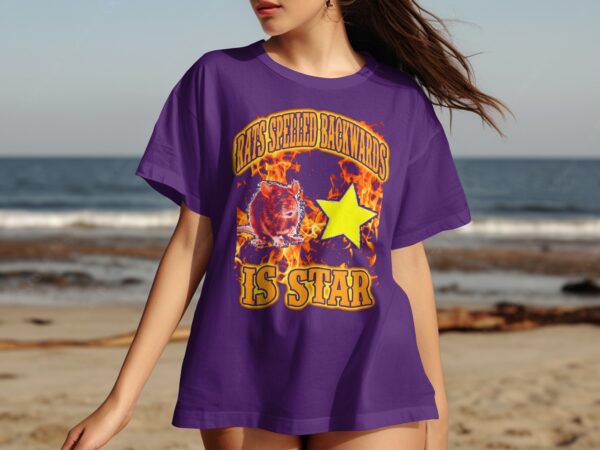 b5a86ac7-8f24-4138-8ece-52d97d7b6444 Rats Spelled Backwards Is Star Funny T-Shirt, Quirky Wordplay Tee, Humorous Graphic Shirt, Rat Lover Gift