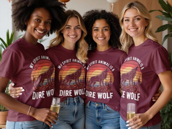 c67d71a7-f093-4524-b190-a7d138c67f04 Wolf Howling Sunset Retro T-Shirt, Vintage Dire Wolf Graphic Tee, Nature Lover Shirt, Cool Gift Idea, Unique Animal Art, Unisex