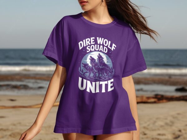 cc2d0822-c163-4d14-94b8-d64732ae1ccd Dire Wolf Squad Unite Howling Wolf Pack Graphic Tee, Cool Wolf Lover Shirt, Wolves Design T-Shirt, Unique Animal Print Tee, Outdoorsy