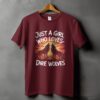 cf18093c-2320-4e03-acb9-71f7e63f17cd Just a Girl Who Loves Dire Wolves T-Shirt, Wolf Lover Gift, Dire Wolves Fan Shirt, Animal Lover Tee, Unique Graphic Tee, Casual Wear, Gift