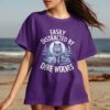 d12962cc-c96c-4612-9a76-143b9ace1757 Easily Distracted By Dire Wolves T-Shirt, Moonlit Forest Wolf Graphic Tee, Perfect Gift for Wolf Lovers, Unique Wildlife Shirt