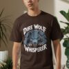 eb9bb3fb-6cf1-403a-85bd-ba07776d5dd7 Dire Wolf Whisperer T-Shirt, Animal Lover Tee, Wolf Face Graphic, Cool Gift, Casual Wear, Unique Design, Soft Comfortable Shirt, Men's