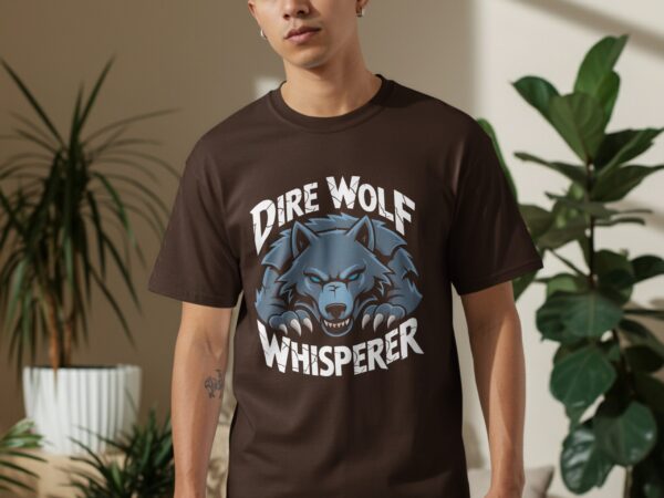 eb9bb3fb-6cf1-403a-85bd-ba07776d5dd7 Dire Wolf Whisperer T-Shirt, Animal Lover Tee, Wolf Face Graphic, Cool Gift, Casual Wear, Unique Design, Soft Comfortable Shirt, Men's