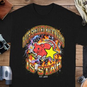 f0965ab4-f4f6-44fc-8416-f761eb1edc23 Rats Spelled Backwards Is Star T-Shirt, Funny Wordplay Graphic Tee, Y2K Grunge Aesthetic Retro Rat Pun Shirt