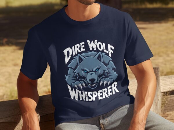 fb000b15-c646-48e4-809e-c493cfcf47cc Dire Wolf Whisperer T-Shirt, Animal Lover Tee, Wolf Face Graphic, Cool Gift, Casual Wear, Unique Design, Soft Comfortable Shirt, Men's